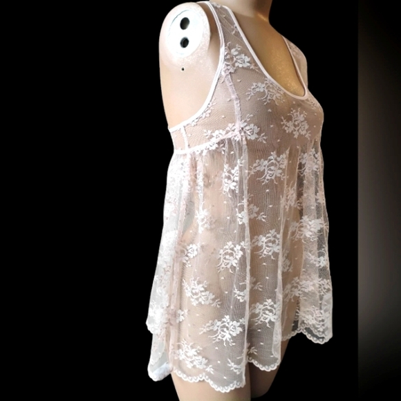 Talula | Aritzia | Ballerina Pink Sheer Camisole Tank Top | Barbiecore XS Top 💖 - Picture 3 of 13